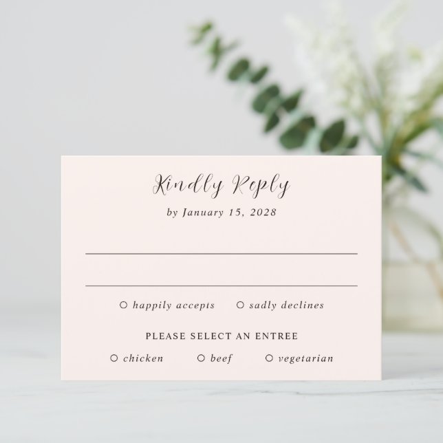 Earthy Neutral Modern Wedding OSA Kort (Stående Fram)