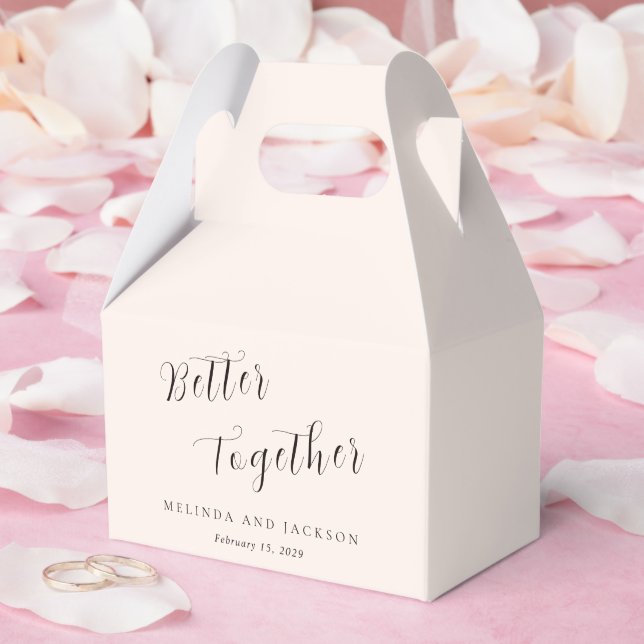 Earthy Neutral Modern Wedding Presentaskar (Bröllop)