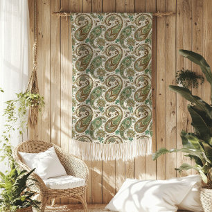 Earthy Paisley Blanket Boho Stil för Mysigt liv Fleecefilt