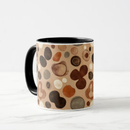 Earthy Pebble Pattern Mug – Warm Stone Dots Mugg