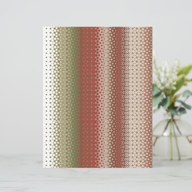 Earthy Red-Green Abstract Scrapbooking Paper (Stående Fram)