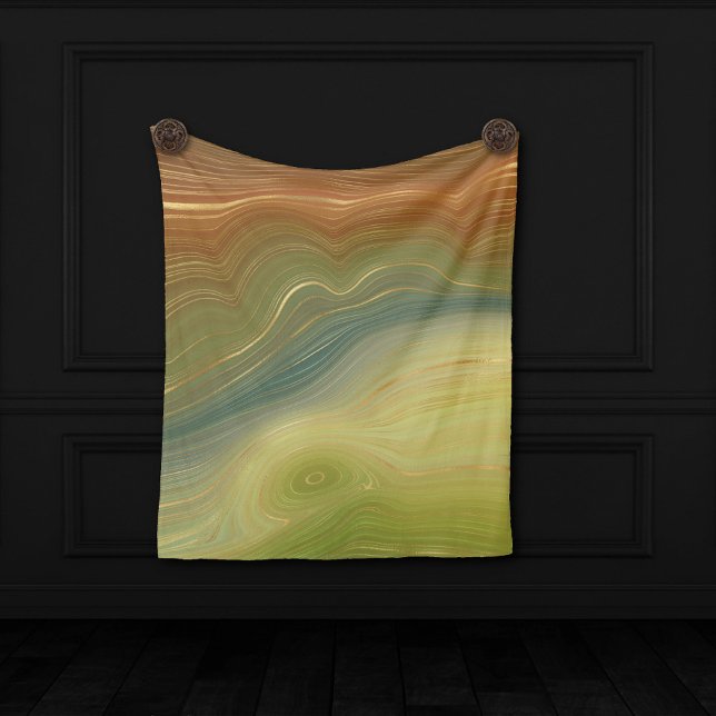 Earthy Retro Strata | Neutralt av tonagar för Vint Fleecefilt (Skapare uppladdad)