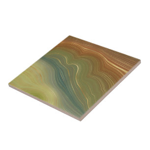 Earthy Retro Strata Neutralt av tonagar för Vint Kakelplatta