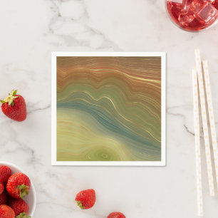 Earthy Retro Strata   Neutralt av tonagar för Vint Pappersservett