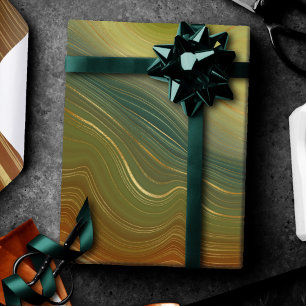 Earthy Retro Strata Neutralt av tonagar för Vint Presentpapper