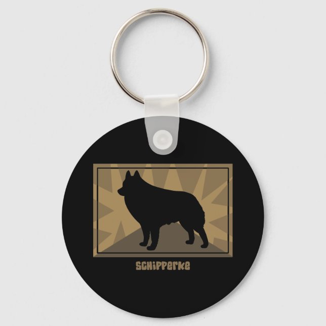 Earthy Schipperke Nyckelring (Framsida)