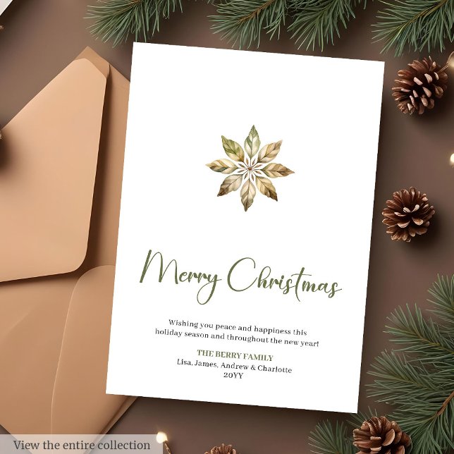 Earthy Script Font Holiday Christmas Greeting Card Julkort (Earthy Script Font Holiday Christmas Greeting Card

)