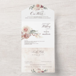 Earthy Shade Flowers Elegant Boho Bröllop