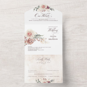 Earthy Shade Flowers Elegant Boho Bröllop