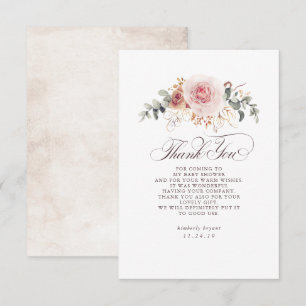 Earthy Shades Blommigt Baby Shower Tack Kort
