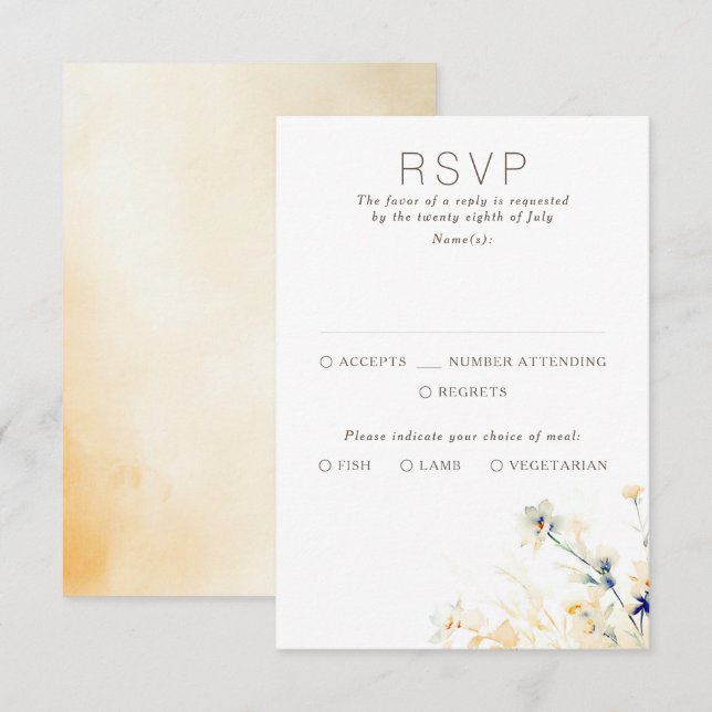Earthy Shades Fall Wedding OSA kort (Fram/baksida)