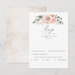 Earthy Shades Foliage Boho Bröllop OSA Kort