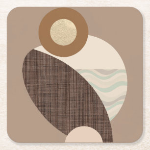 Earthy Shapes Underlägg Papper Kvadrat