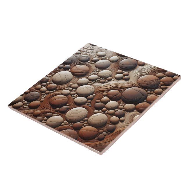 Earthy Sten-Tile Art Arrangemang Kakelplatta (Sidan)