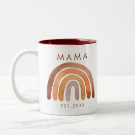 Earthy Tone Boho Rainbow Mamma Coffee Mugg