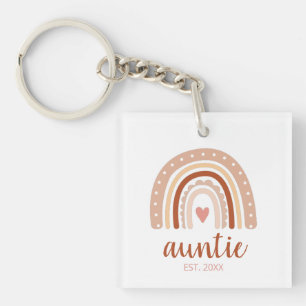Earthy Tone Modern Unique Boho Rainbow Auntie
