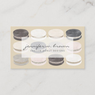 Earthy Tones Boutique Macaron Hantverkare Visitkort