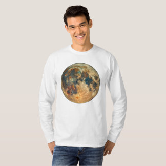 Earthy Tones Full Moon Design - Aesthetic Cosmic S T Shirt