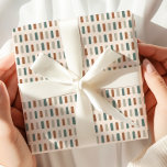 Earthy Toning Modern Geometric Presentpapper<br><div class="desc">Gör varje gåva papper med den här snyggtens geometriska omslutning. Med en modern reflektor mönster av rundade rektanglar i jorda terracotta-nyanser,  teal och taupe på mjuk gräddbakgrund blandar denna design enkelhet med en chic halvsekelvib. Perfekt för födelsedagar,  helgdagar eller tillfälle som kräver en ny,  modern kontakt.</div>