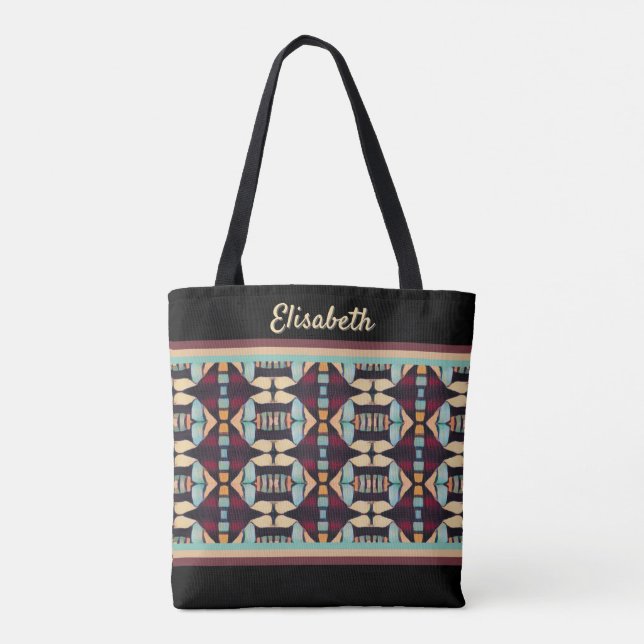 Earthy Tribal Tapestry Tygkasse (Baksida)