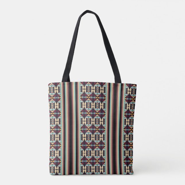Earthy Tribal Tapestry  Tygkasse (Baksida)