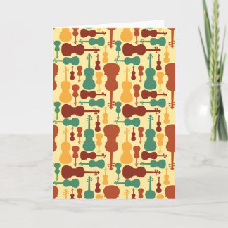 Earthy Violin Greeting Card Kort