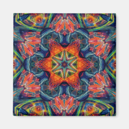 Earthy Warm Energy Kaleidoscope Gradient Magnet