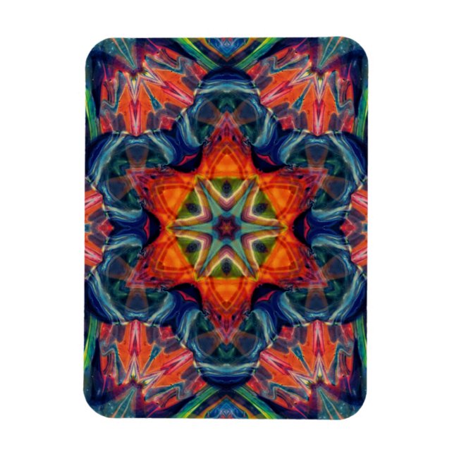 Earthy Warm Energy Kaleidoscope Gradient Magnet (Vertikal)