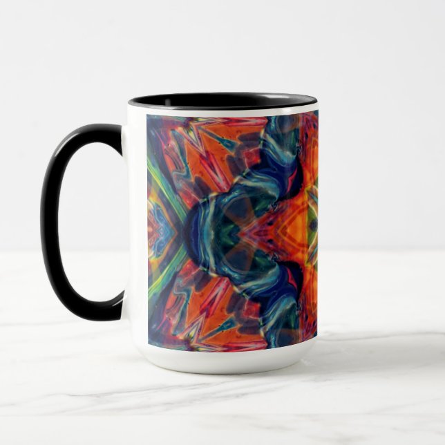 Earthy Warm Energy Kaleidoscope Gradient Mugg (Vänster)