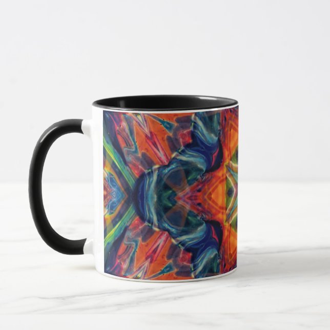 Earthy Warm Energy Kaleidoscope Gradient Mugg (Vänster)