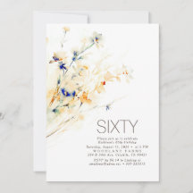 Earthy Watercolor Flowers Fall Birthday