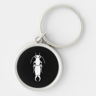 Earwig Rund Silverfärgad Nyckelring