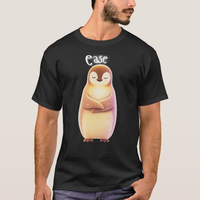 Ease Calm Penguin Emotional Healing T Shirt (Framsida)