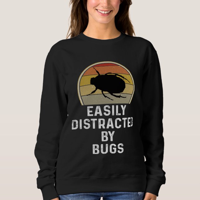 Easily Distracted By Bugs Entomologist Gif T Shirt (Framsida)