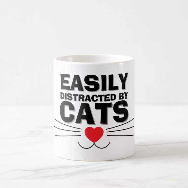 Easily Distracted by Cats Mug | We Are All Mugs Kaffemugg (Center)