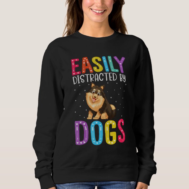 Easily Distracted By Dogs  Dog T Shirt (Framsida)