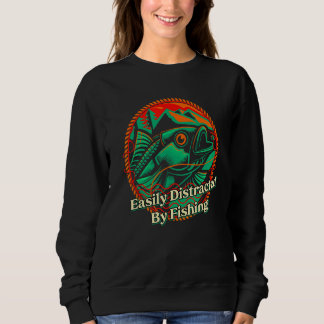 Easily Distracted By Fishing Lifestyle Fisherman H T Shirt