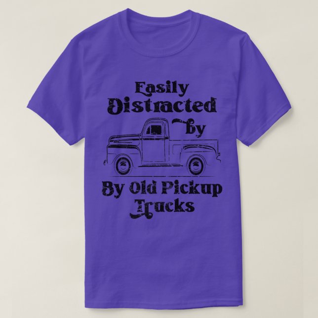 Easily Distracted By Old Pickup Trucks Cute Graphi T Shirt (Design framsida)
