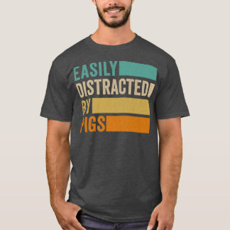 Easily Distracted By Pigs Premium 1290 T Shirt