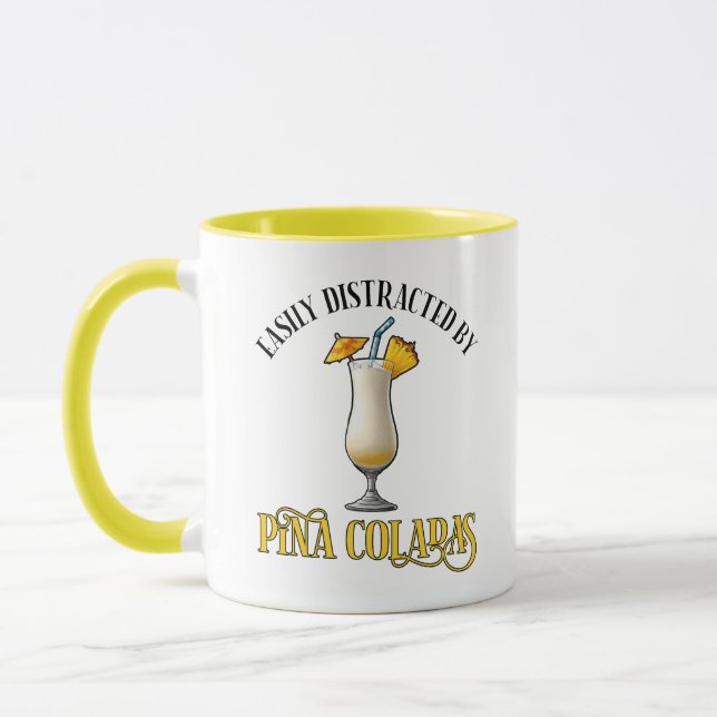 Easily Distracted By Pina Coladas Mugg (Vänster)
