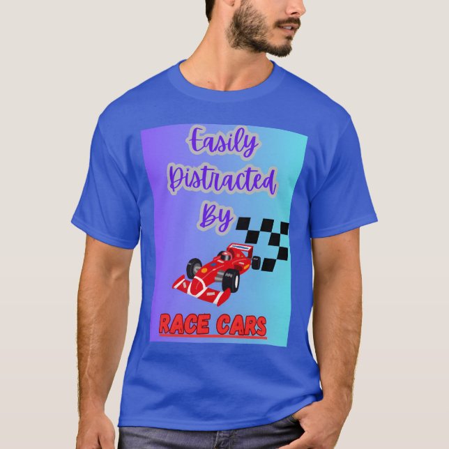 Easily Distracted By Race cars design formula car  T Shirt (Framsida)