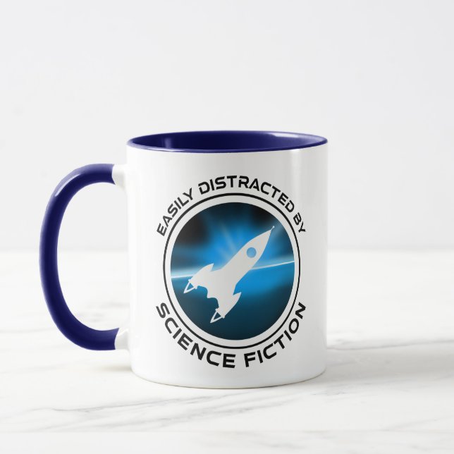 Easily Distracted By Science Fiction Mugg (Vänster)