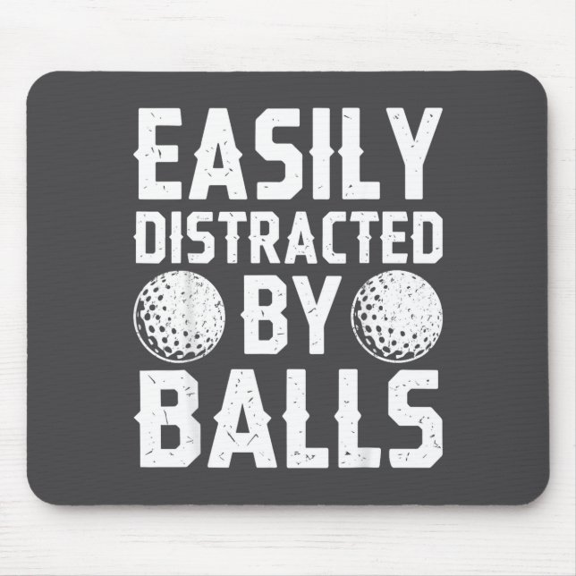 Easily Distracted By Shirt Funny Men Women Golf Lo Musmatta (Framsidan)
