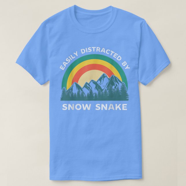 Easily Distracted By Snow Snake Funny Winter Sport T Shirt (Design framsida)