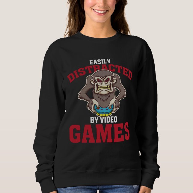 Easily Distracted By Video Games  Video Gamer  1 T Shirt (Framsida)