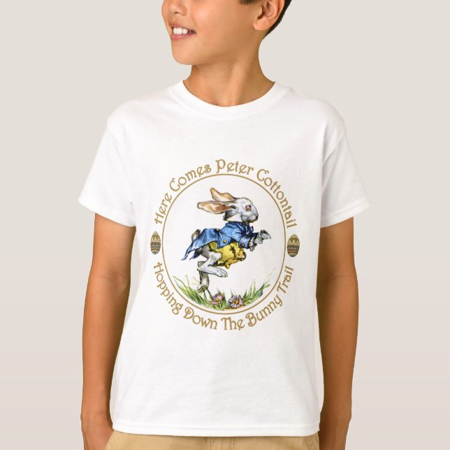 Easster - här kommer Peter Cottontail Tee Shirt (Framsida)