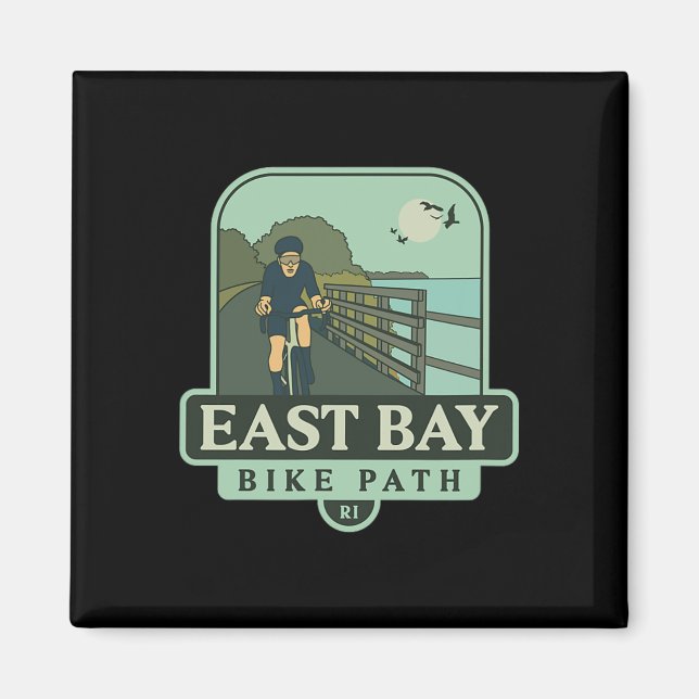 East Bay Bike Path - Rhode Island (cykling)  Magnet (Framsidan)