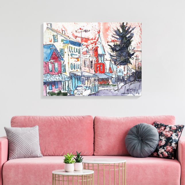 "East Berlin Happy" av Larry Lerew 170420 Canvastryck (Insitu (Vardagsrum))
