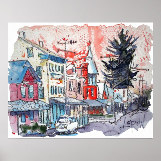 "East Berlin Happy" av Larry Lerew 170420 Poster (Framsidan)