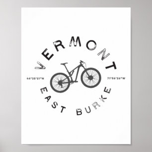 East Burke Vermont Mountainbike T Shirt Poster